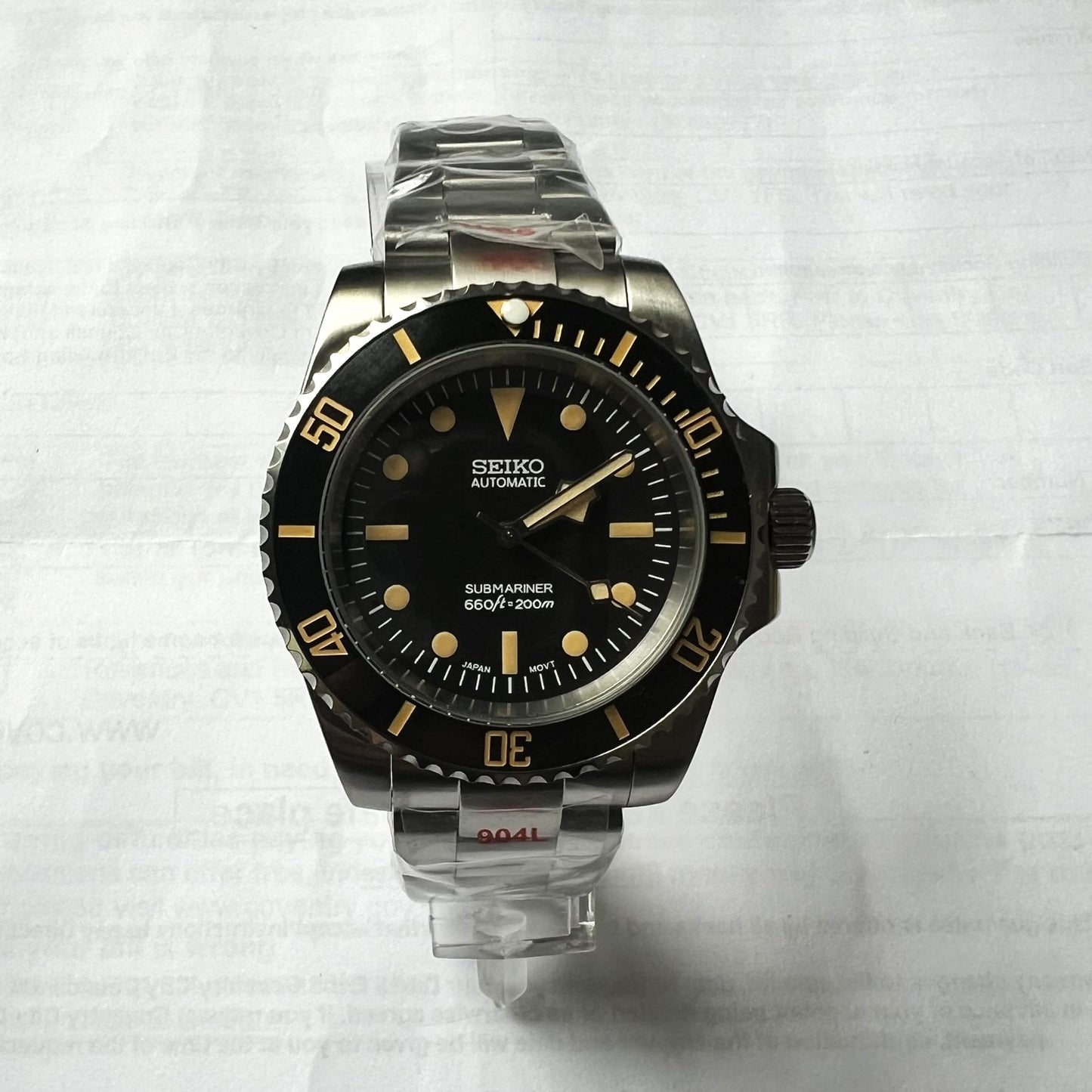 Custom Seiko Submariner Mod Watch