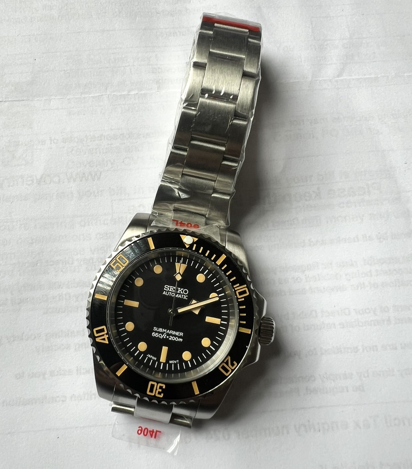 Custom Seiko Submariner Mod Watch