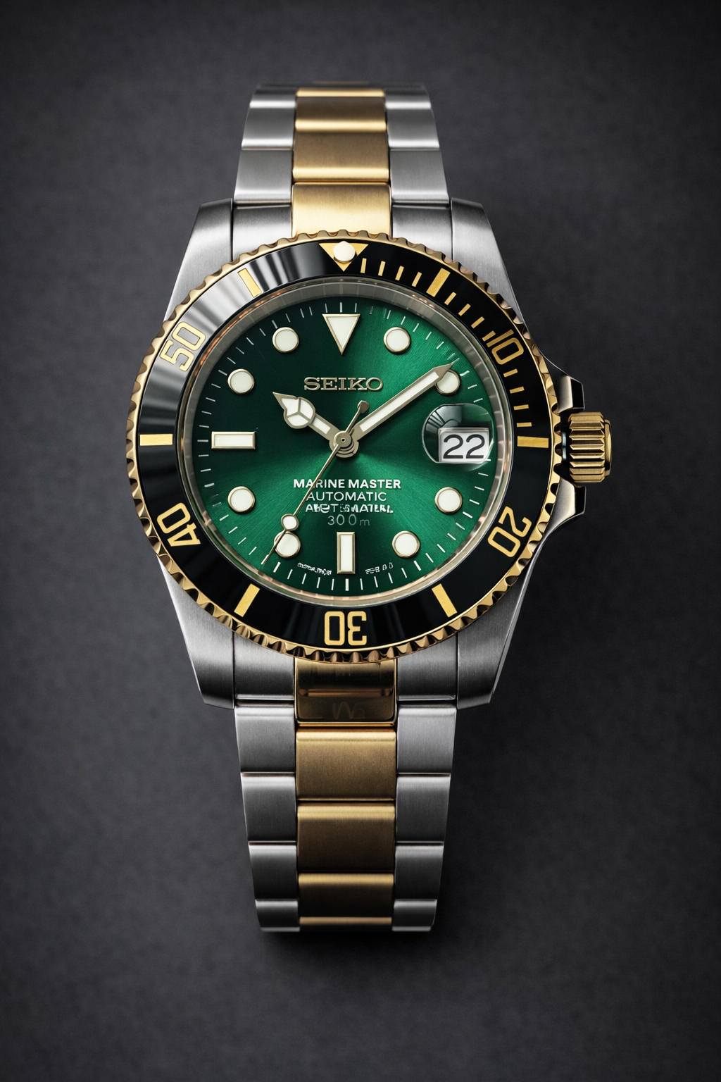 Seiko Submariner Two Tone | Automatic NH35a | AllWatchMODS