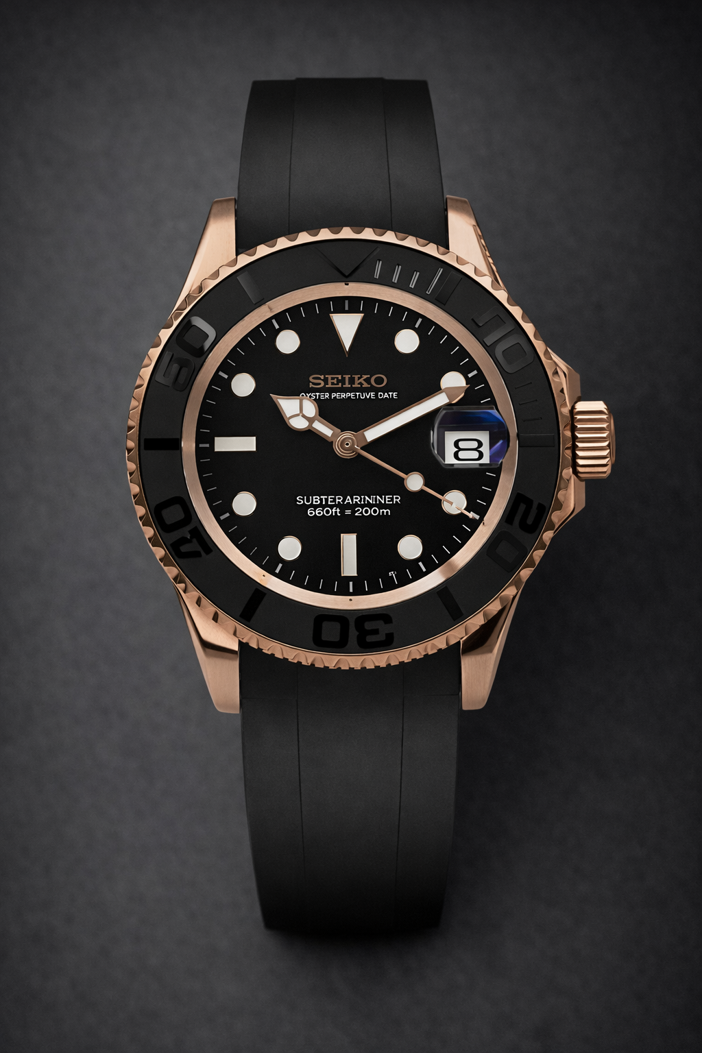 Seiko Mod Yachtmaster Rose-Gold | Automatic NH35a | AllWatchMODS