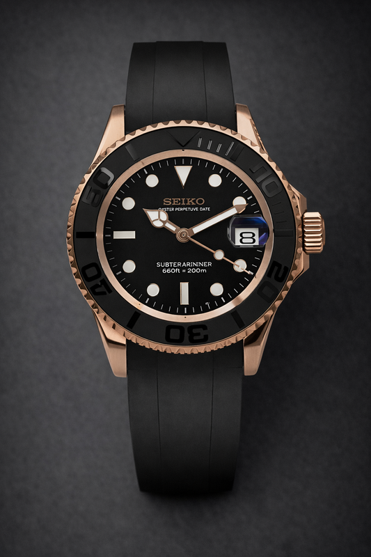 Seiko Mod Yachtmaster Rose-Gold | Automatic NH35a | AllWatchMODS
