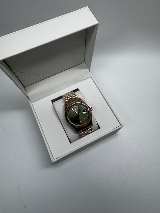 Seiko Day Date Olive | Automatic NH35a | AllWatchMODS